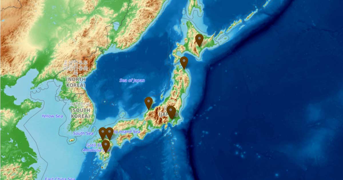 全国黒湯（腐植）温泉 詳細データ一覧・クイック検索